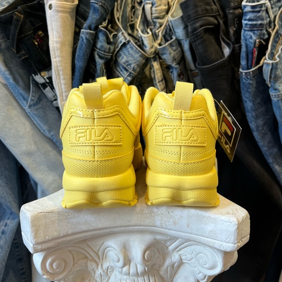 Fila Disruptor II Chunky Sneaker Gold Finch Rare Discontinued New in Box - Picture 4 of 6
